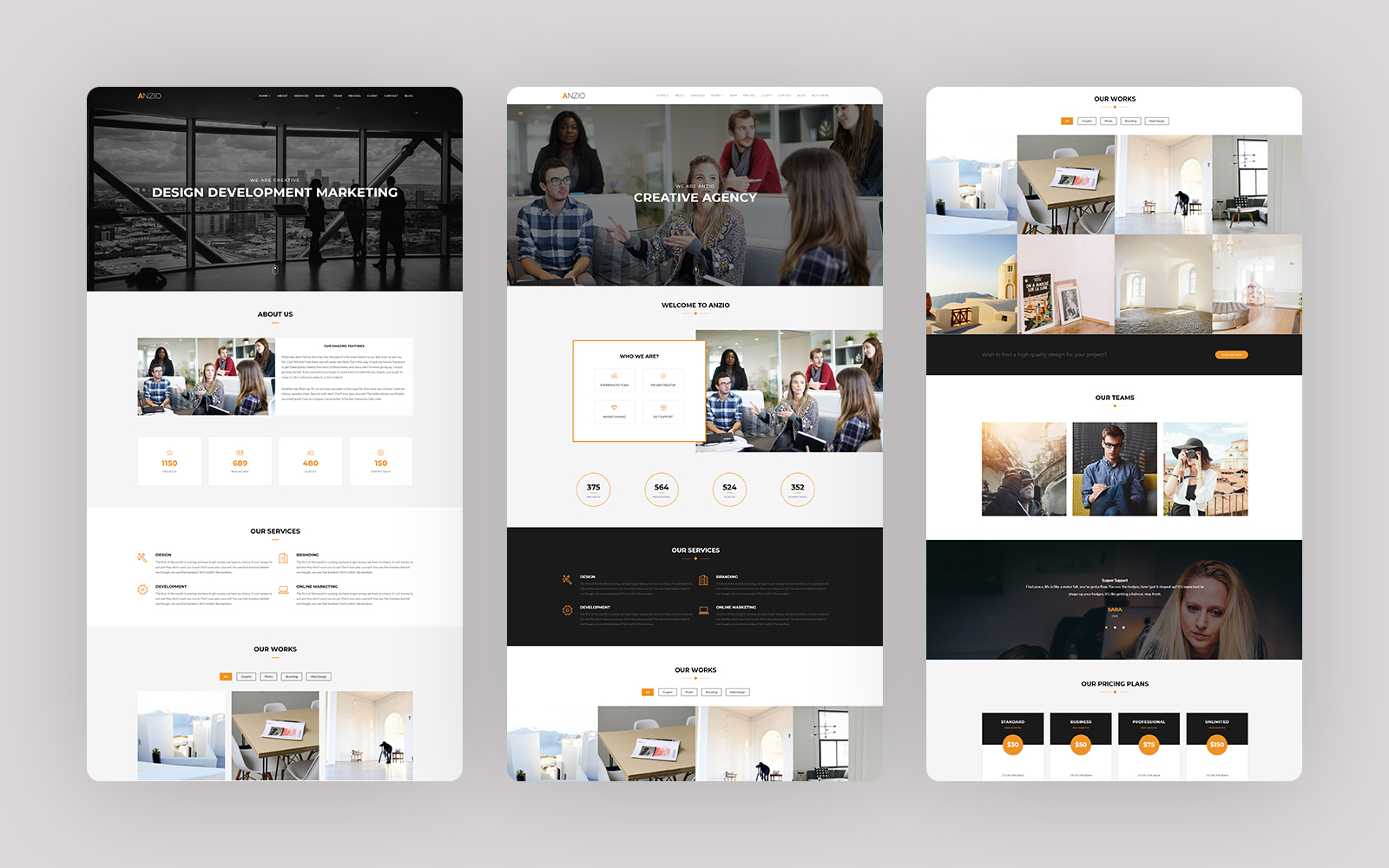 Anzio - Responsive OnePage WordPress Theme