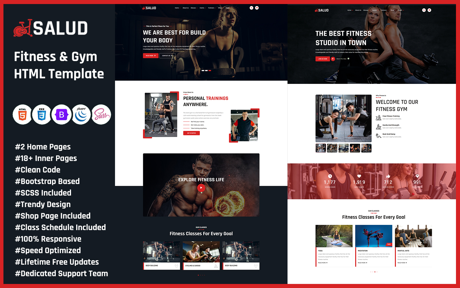 Salud - Fitness & Gym HTML Template