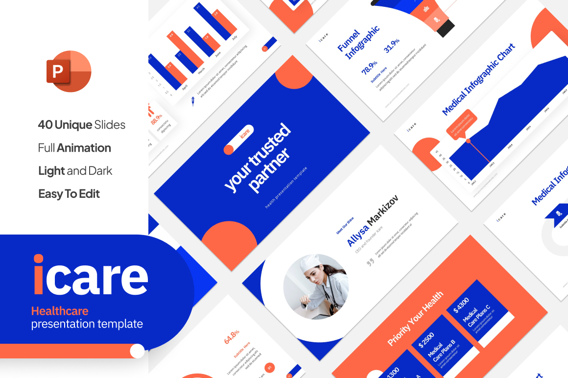 Icare Healthcare PowerPoint Template