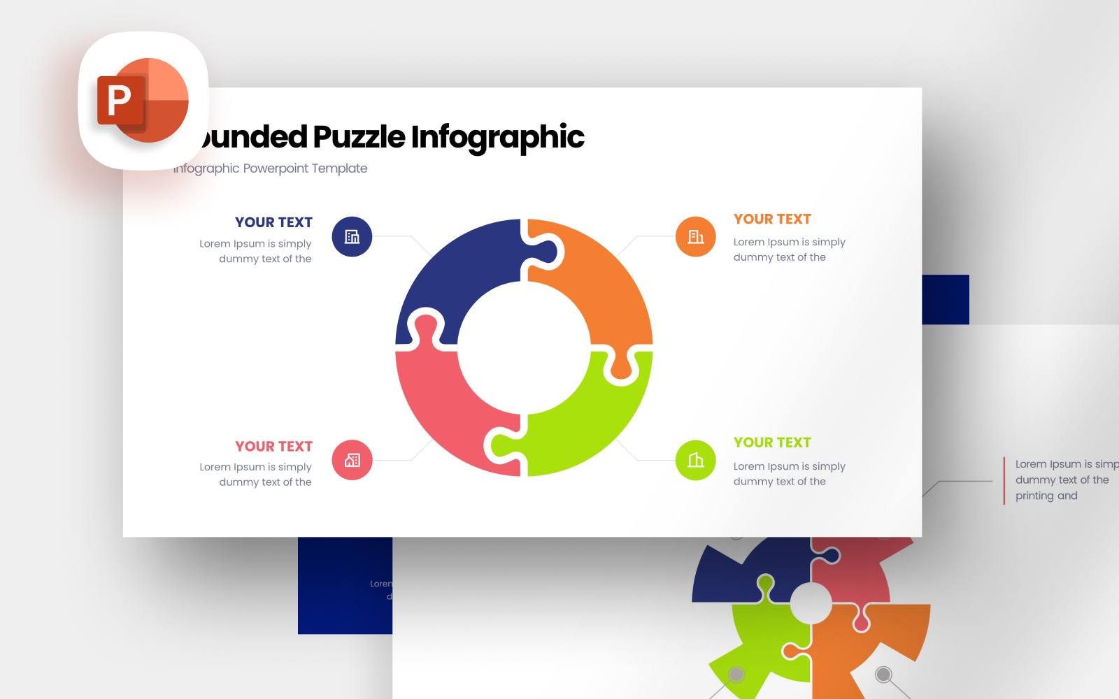Rounded Puzzle Infographic Presentation Template