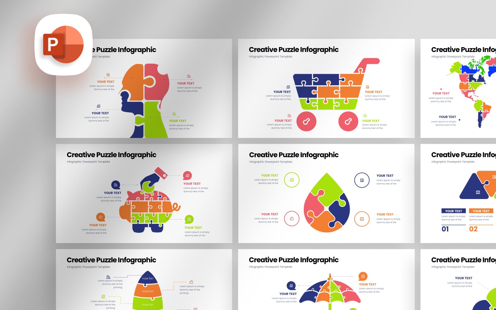 Creative Puzzle Infographic Presentation Template