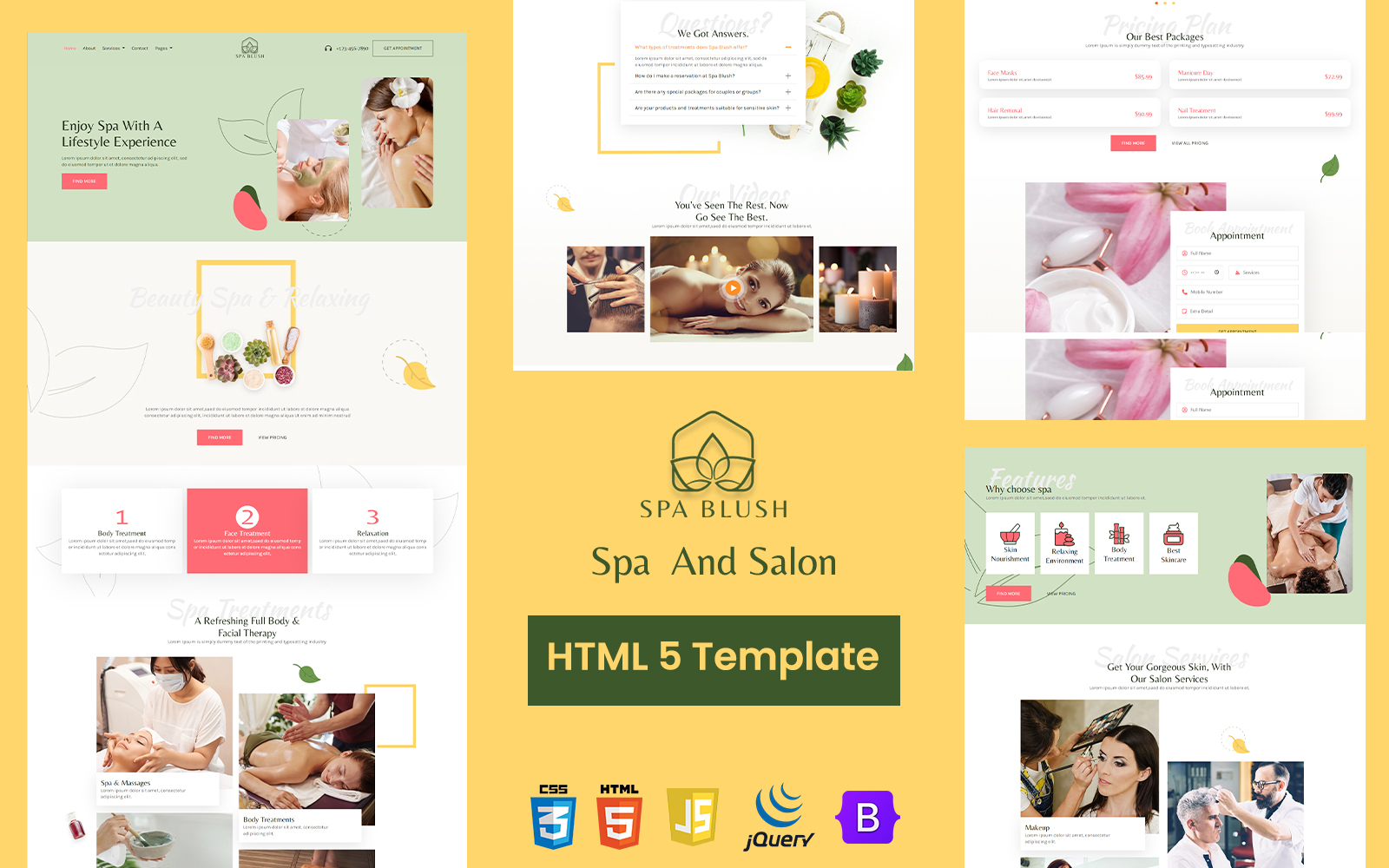 Spa Blush - Beauty Massage & Wellness HTML5 Website Template