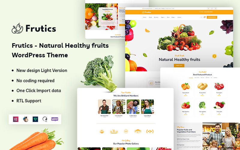 Frutics - Natural Healthy fruits WordPress Theme