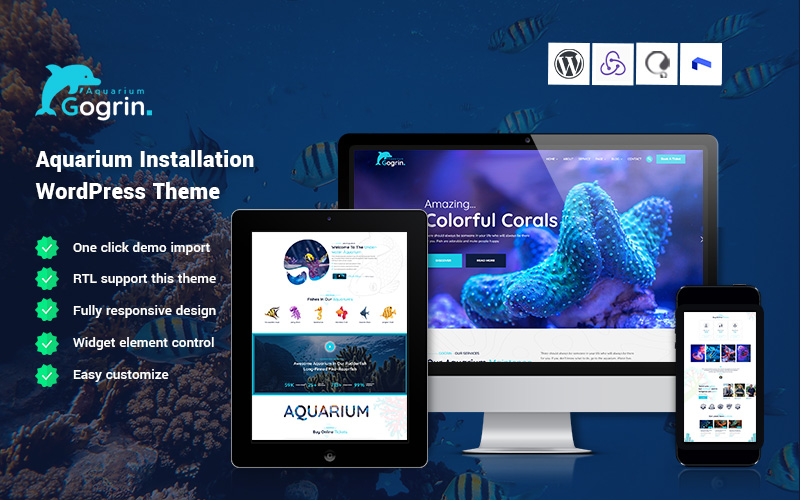 Gogrin - Aquarium Installation and Maintenance Services WordPress Theme