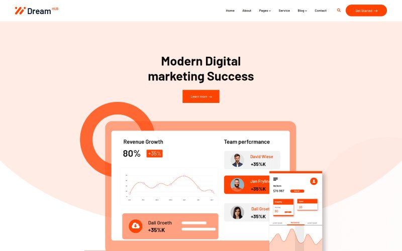 Dreamhub Modern Digital Marketing HTML5 Template