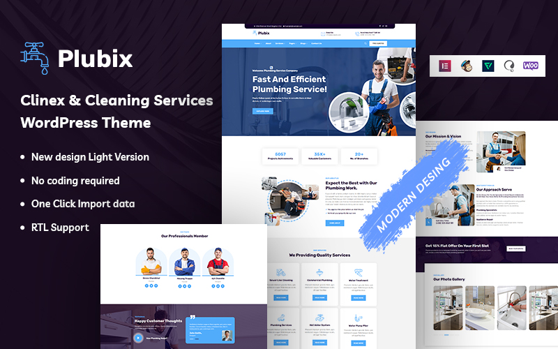 Plubix - Plumbing Service Company WordPress Theme