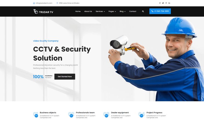 Trudar CCTV & Security Solution Company HTML5 Template