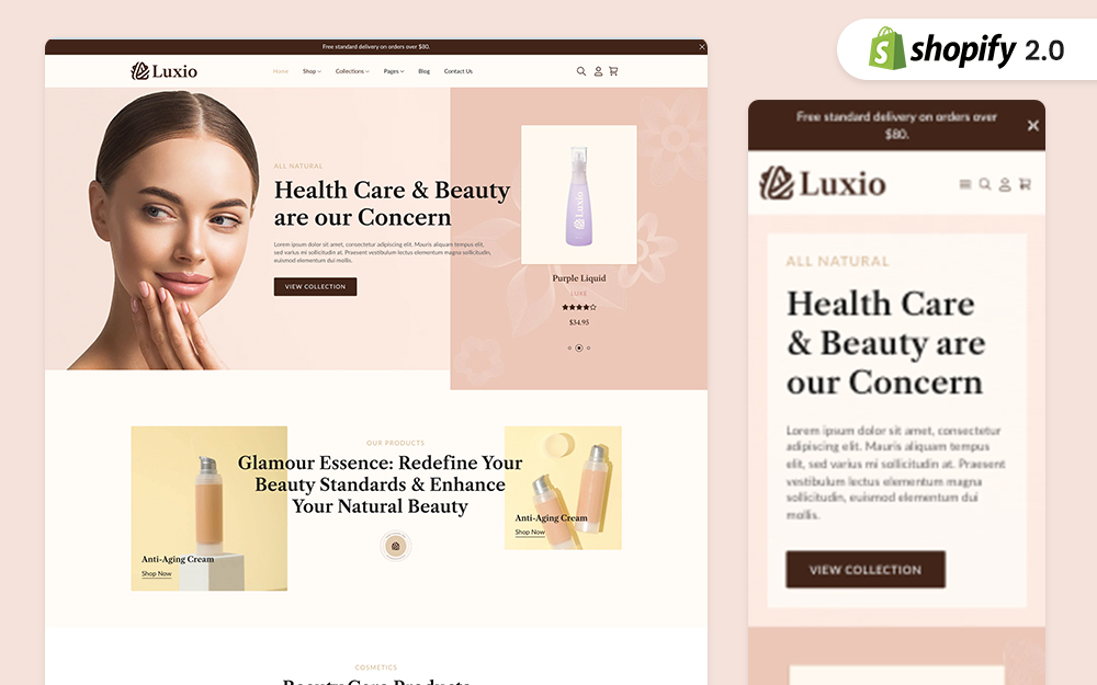 Luxio Beauty and Cosmetics Shopify Theme