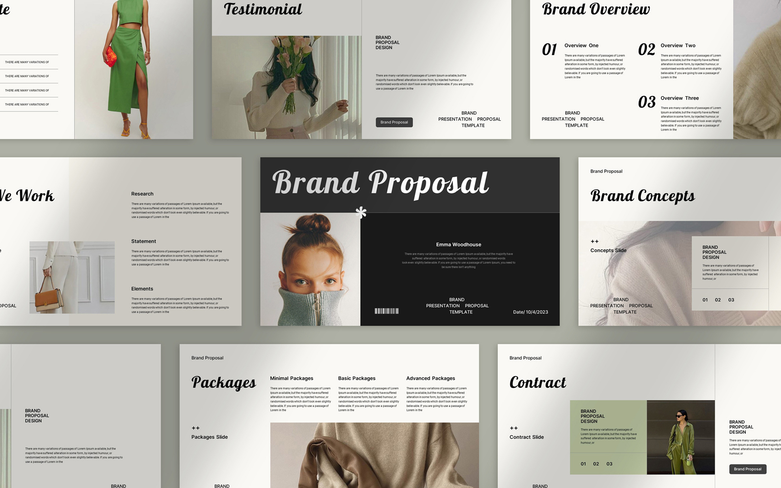 Minimal Brand Proposal Presentation PowerPoint Template