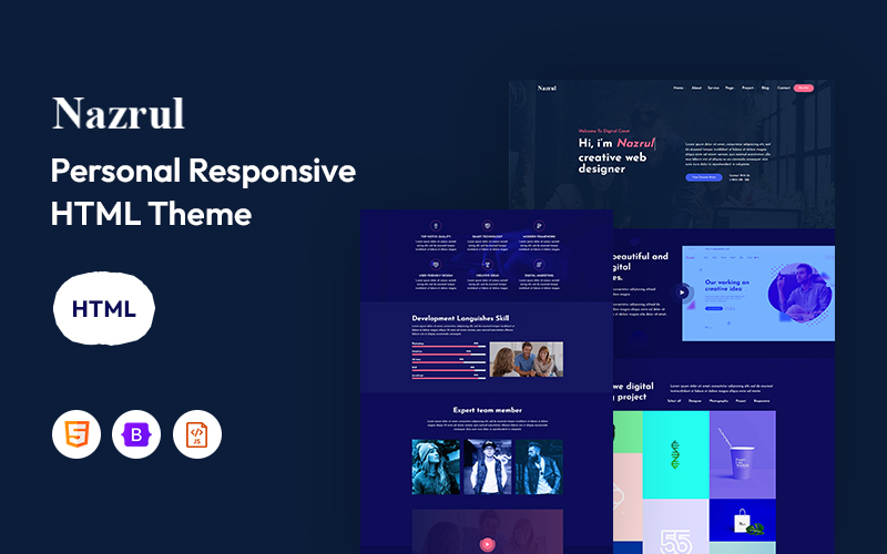 Nazrul – Personal Responsive Website Template