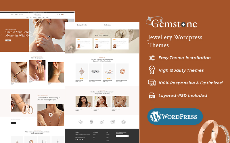 Gemstone - elegance jewelry-imitation WooCommerce Responsive theme