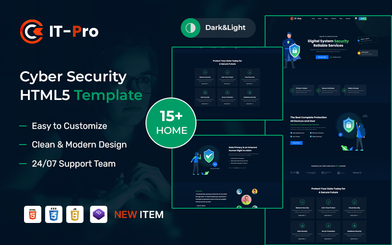 ITPRO – Cyber Security  HTML5 Website Template