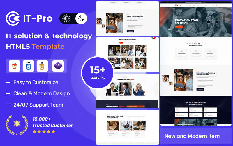ITPRO – IT-Solution and Technology  HTML5 Website Template