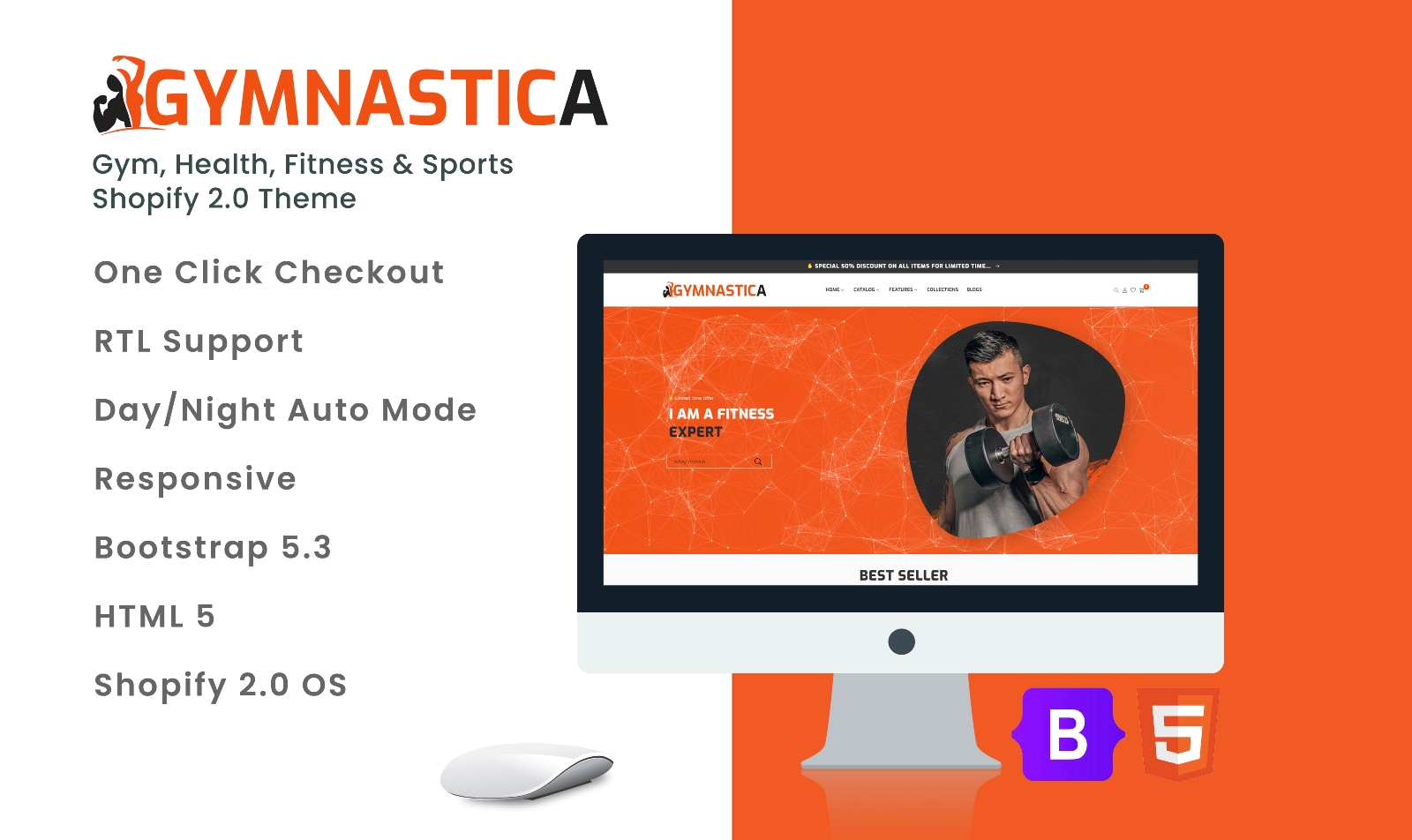 Gymnastica - Gym, Health, Fitness & Sports Shopify 2.0 Theme