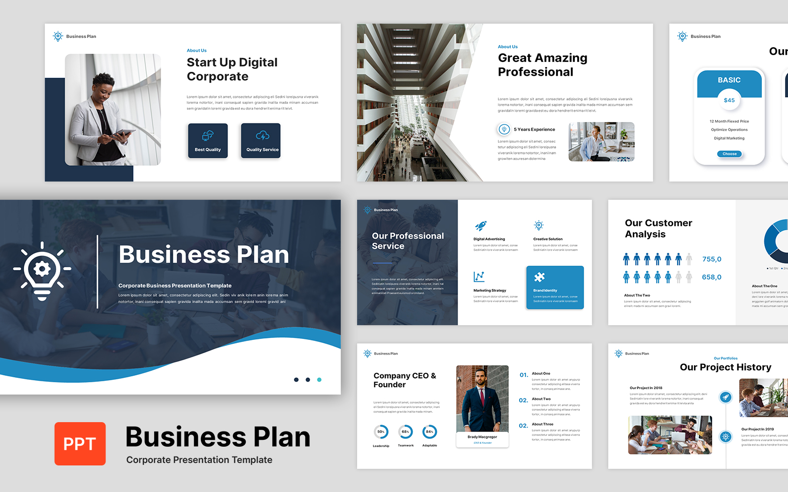 Business Plan Multipurpose Presentation PowerPoint Template