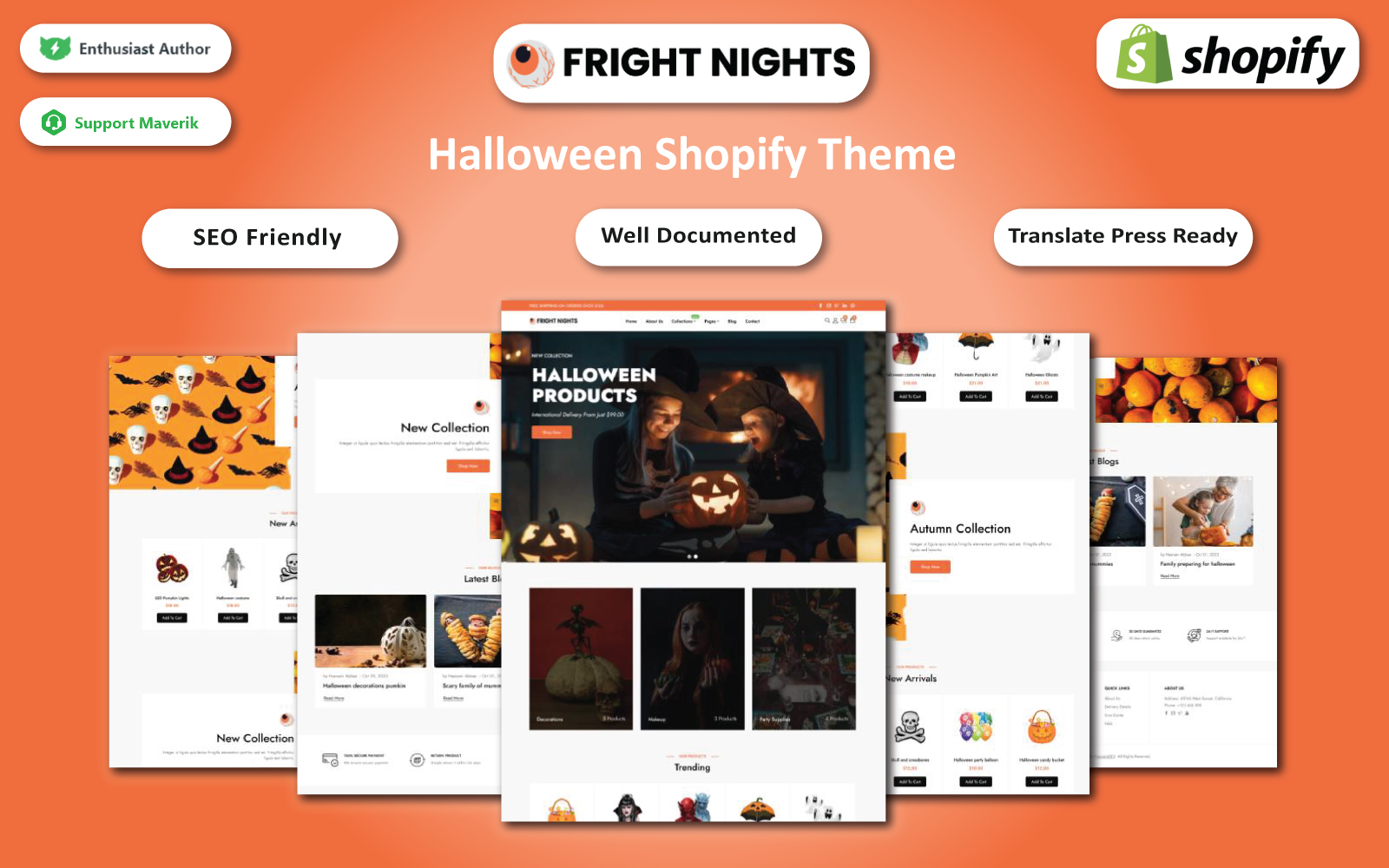 Fright Nights - Halloween Shopify Multipurpose Sections Theme