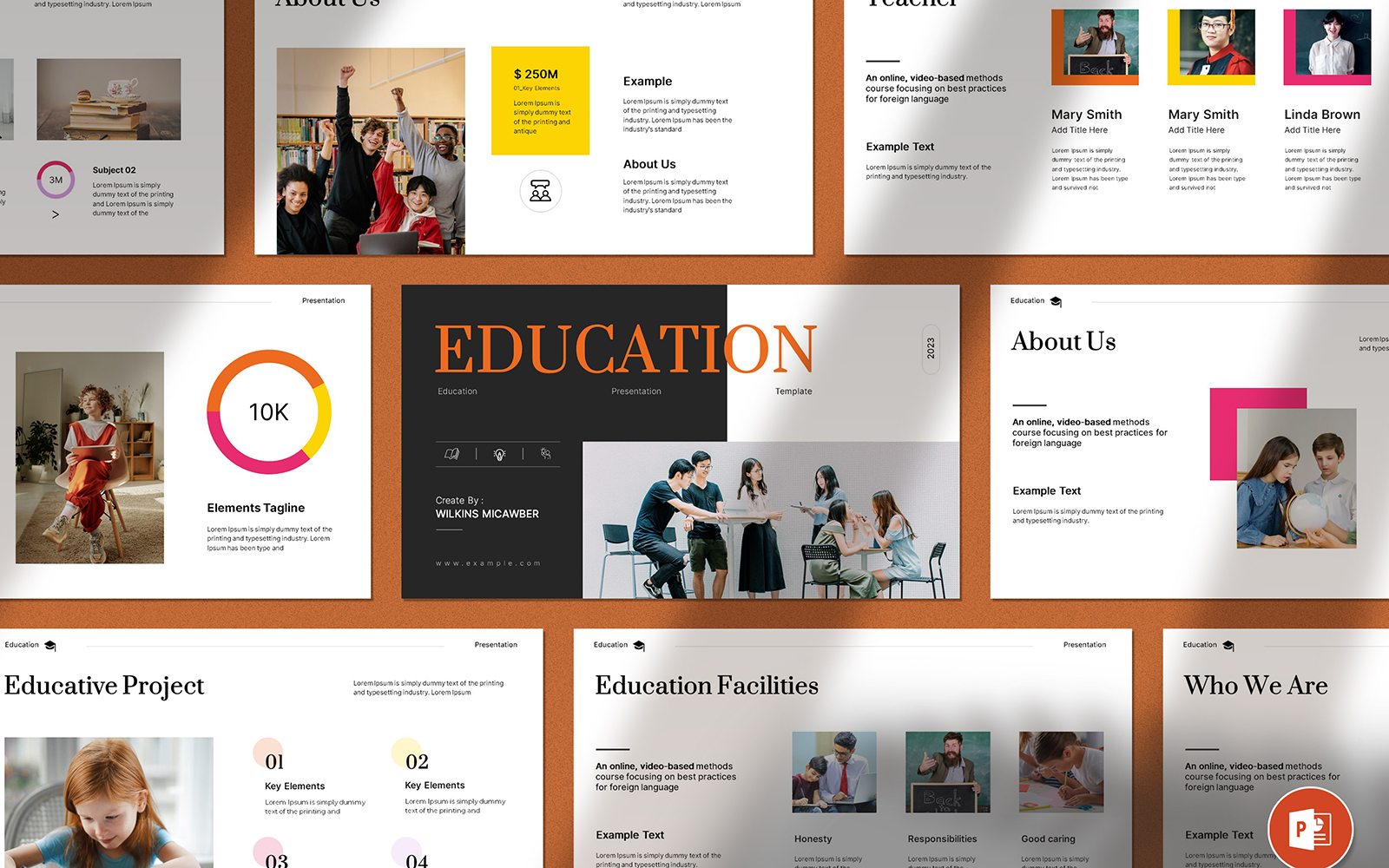 Education Powerpoint Presentation Template Layout