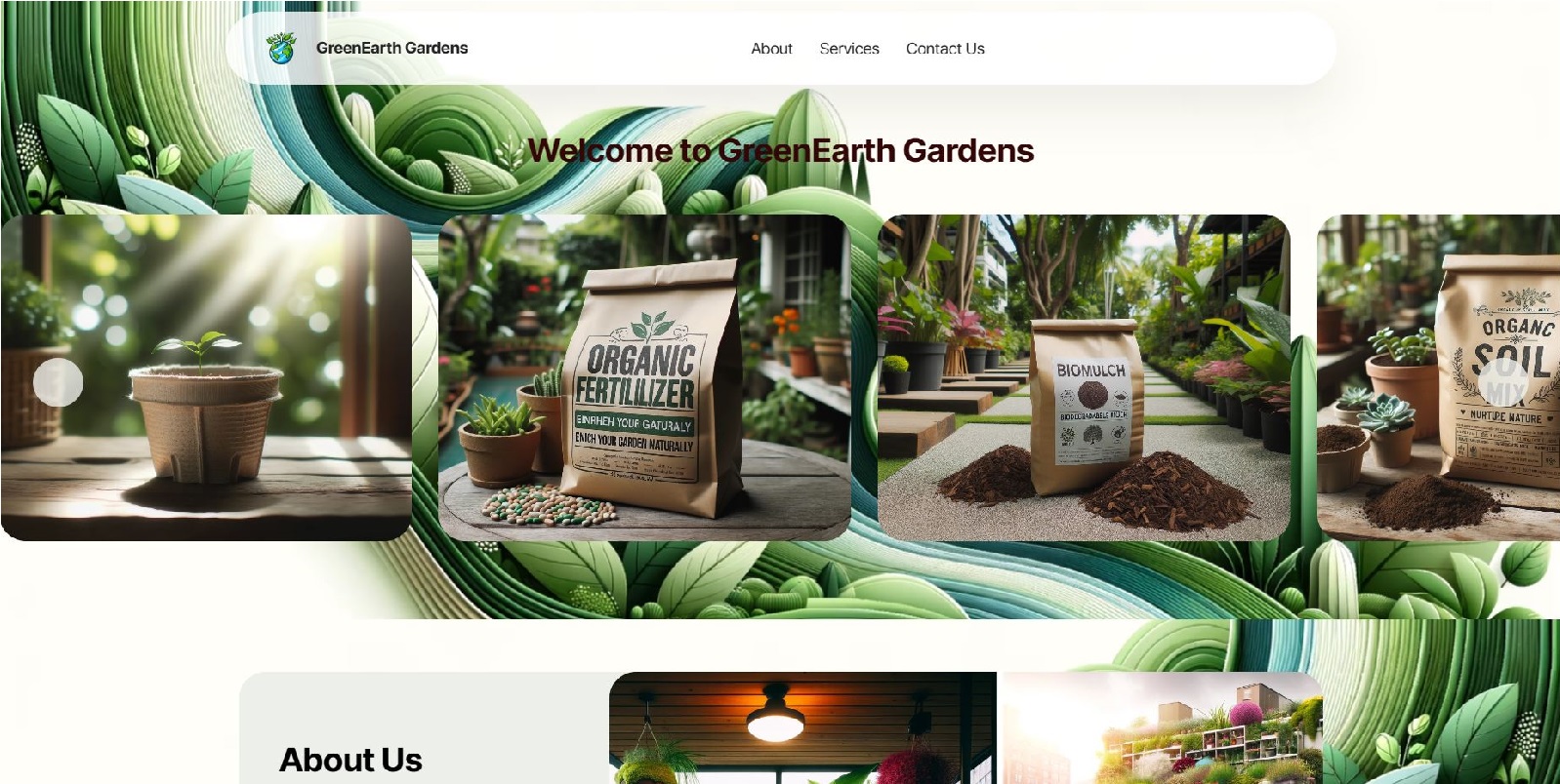 Green Earth Gardens - Urban Gardens Products - Startup Template