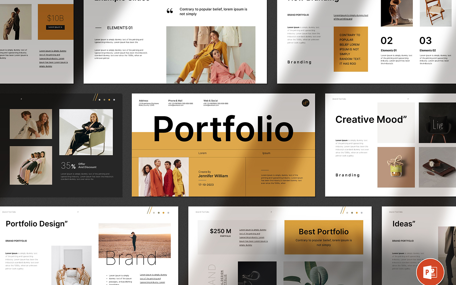 Clean Portfolio Powerpoint Presentation