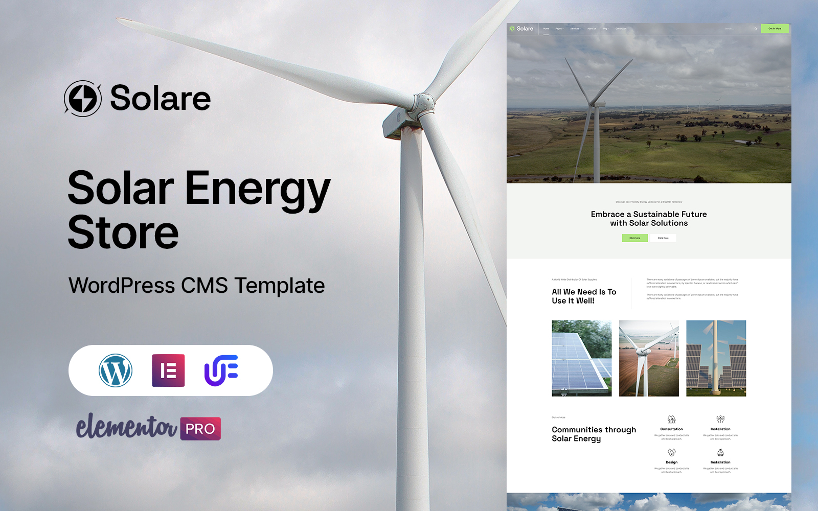 Solare - Solare Energy WordPress Elementor Theme