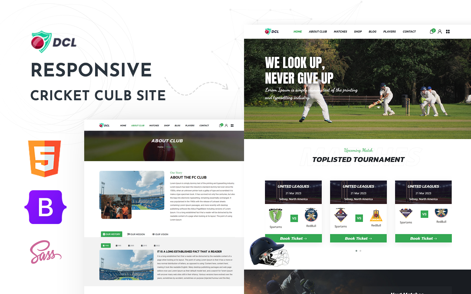 DCL - Cricket Club, Cricket Sports HTML5 Website Template