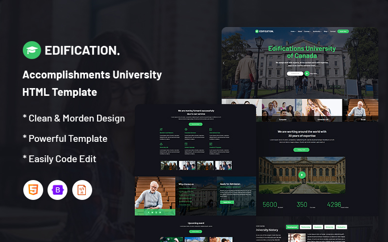 Edification – Accomplishments University Website Template
