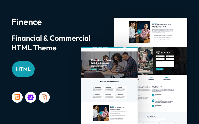 Finence – Financial & Commercial Website Template