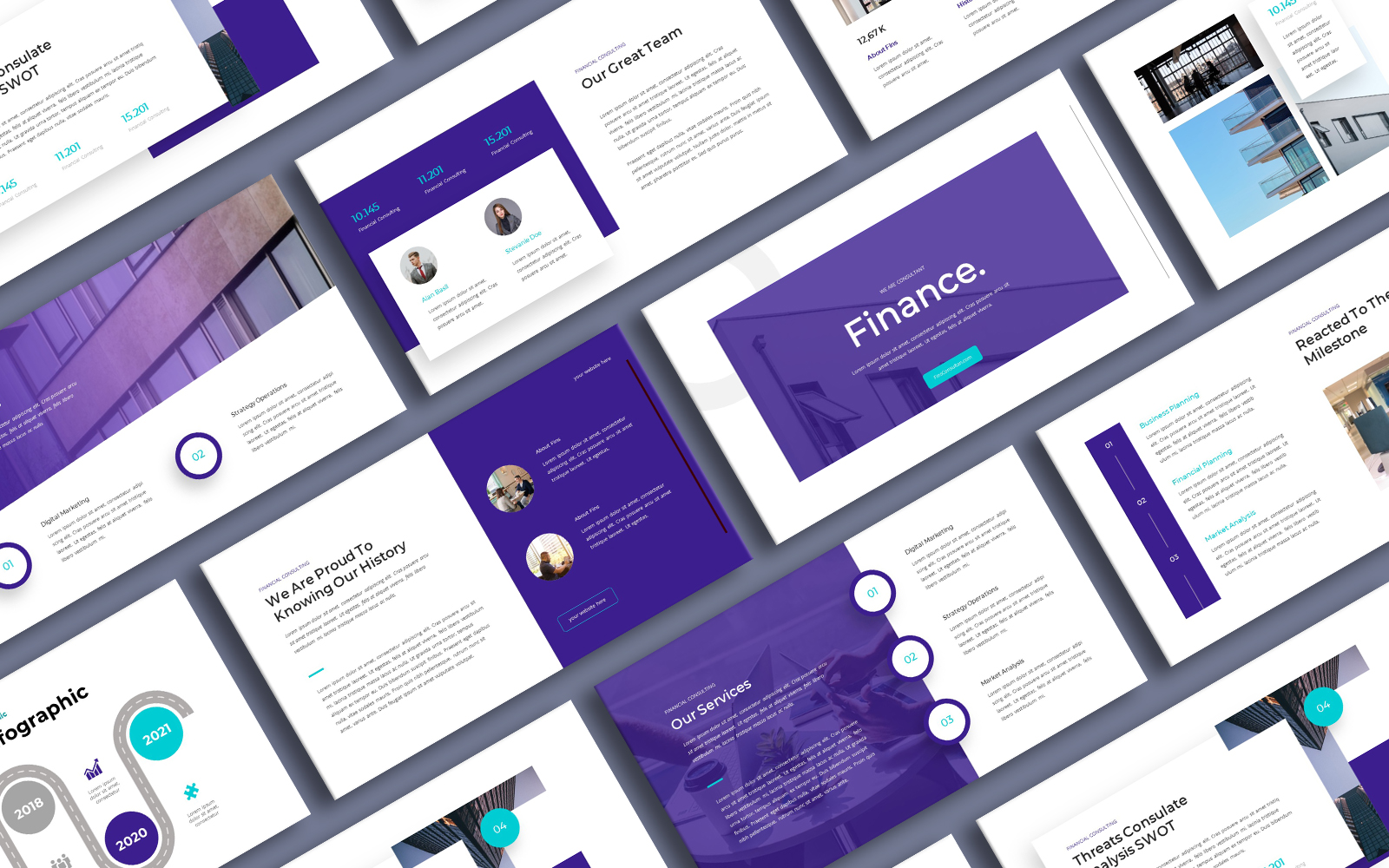 Finance Consulting Presentation PowerPoint Template