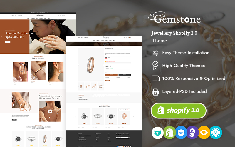 Gemstone - Modern Shopify Theme for Lifestyle & Jewelry Store