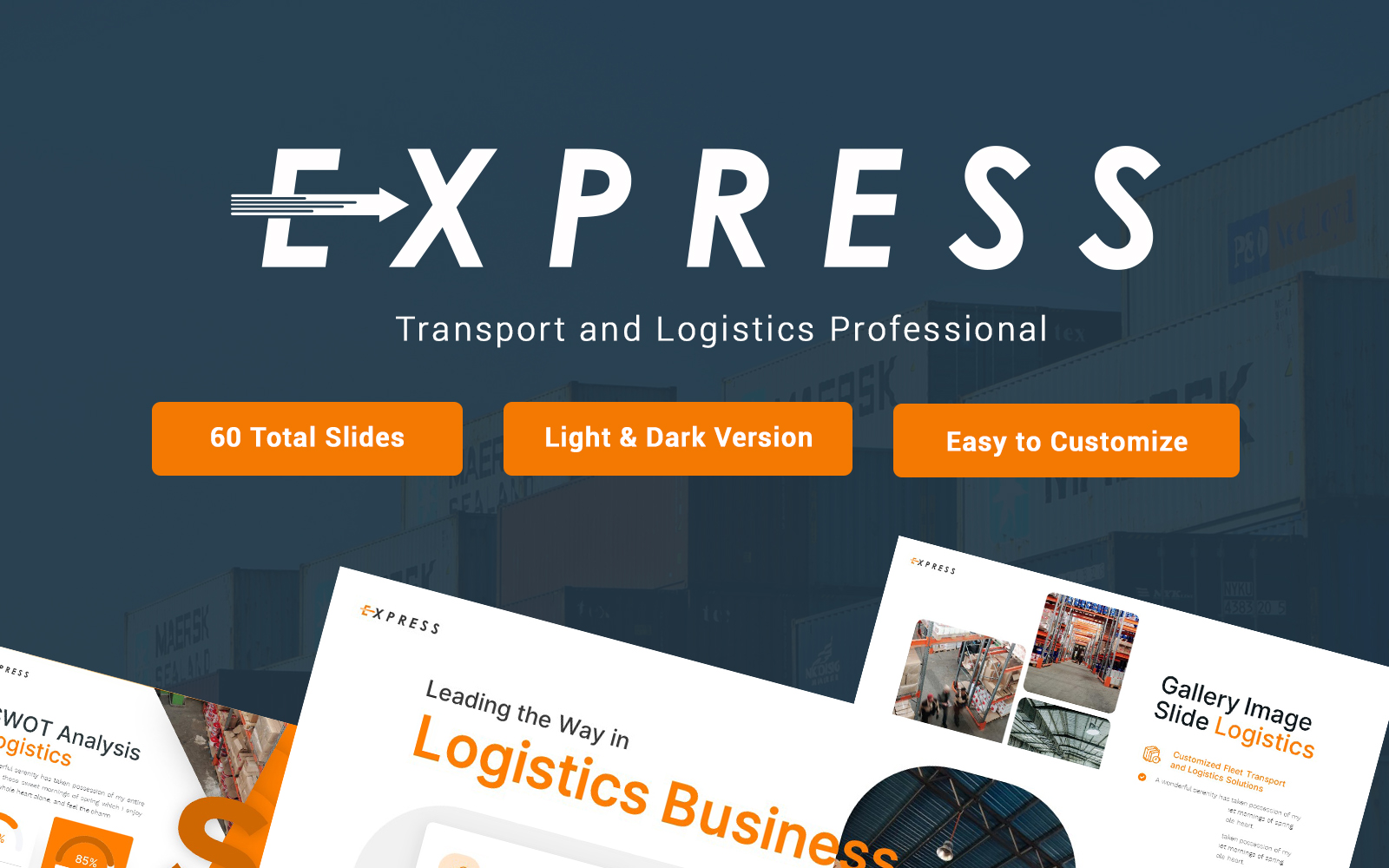 Express Logistics Professional PowerPoint Template