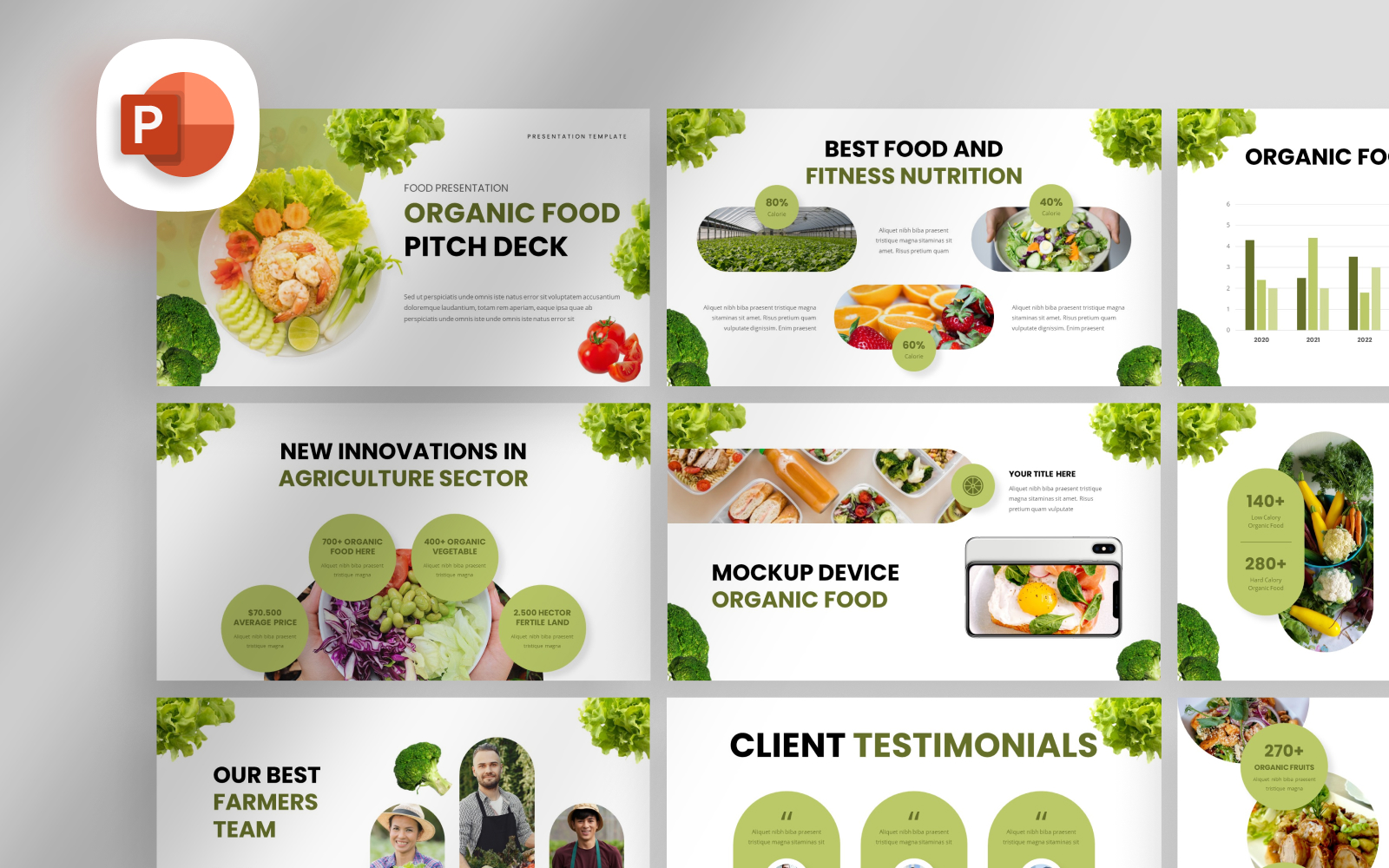 Organic Food Presentation Template