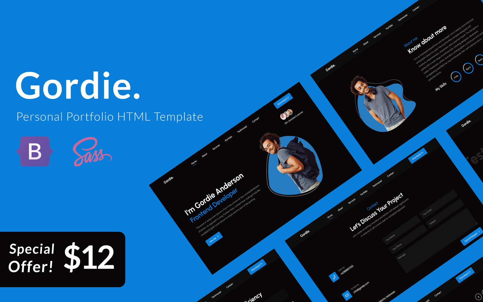 Gordie - Personal Portfolio HTML5 Template