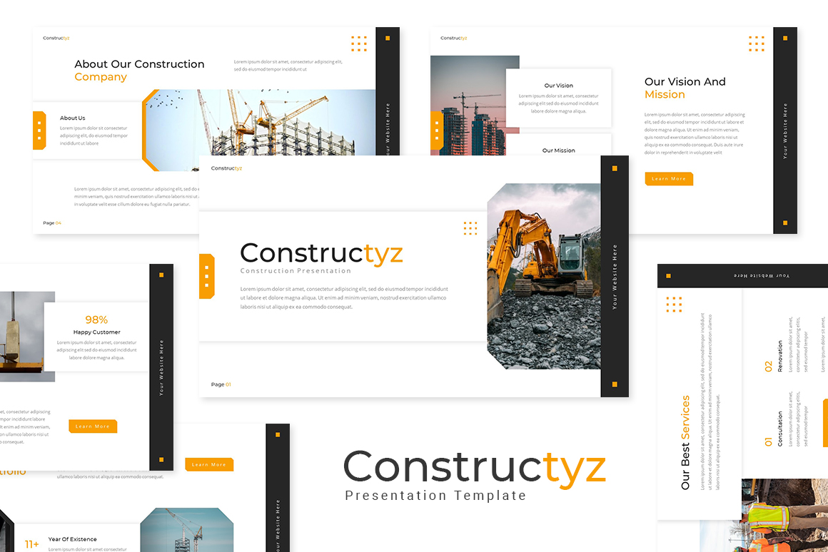 Constructyz - Construction Powerpoint Template