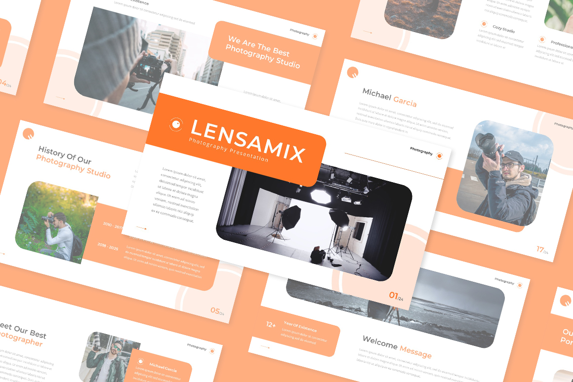 Lensamix - Photography Powerpoint Template