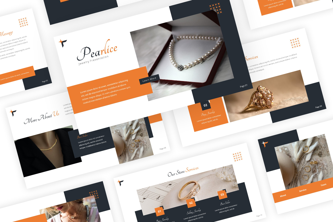 Pearlice - Jewelry Powerpoint Template
