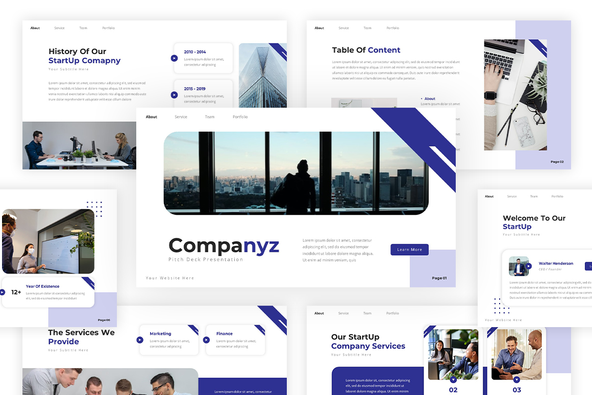 Companyz - Pitch Deck Powerpoint Template