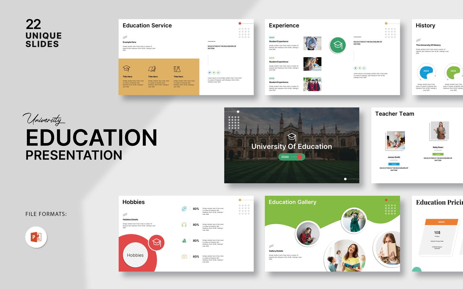 University Education PowerPoint Template