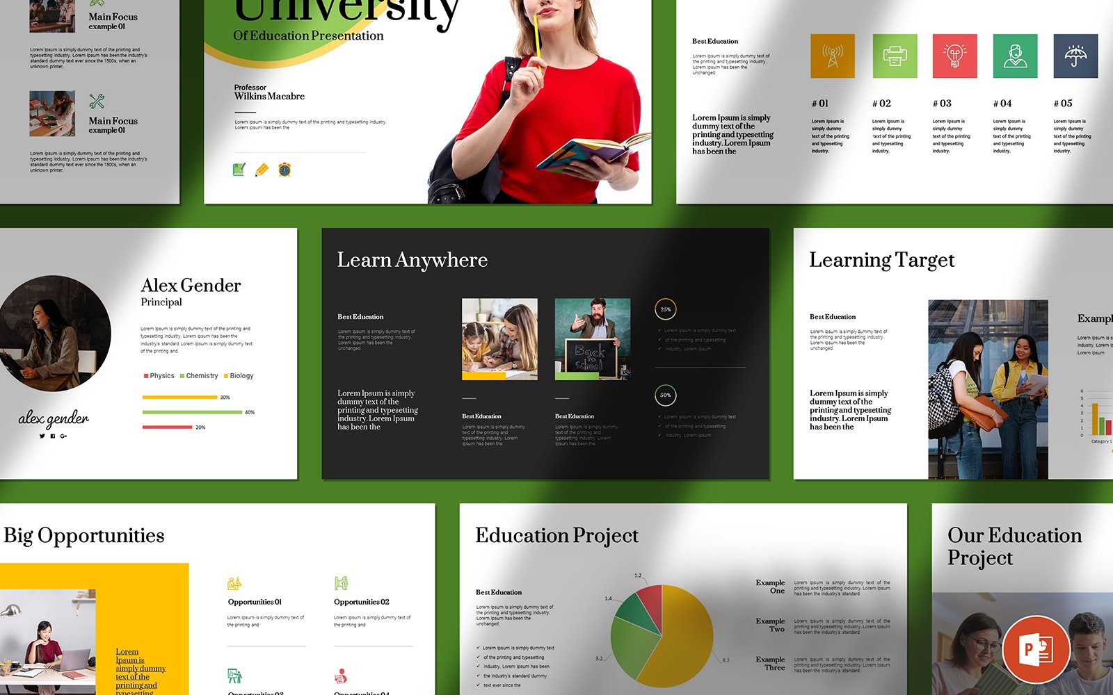 Education Presentation Powerpoint Template Layout
