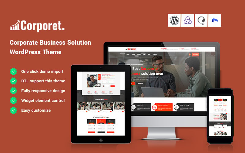 Corporet - Corporate Business Solution WordPress Theme