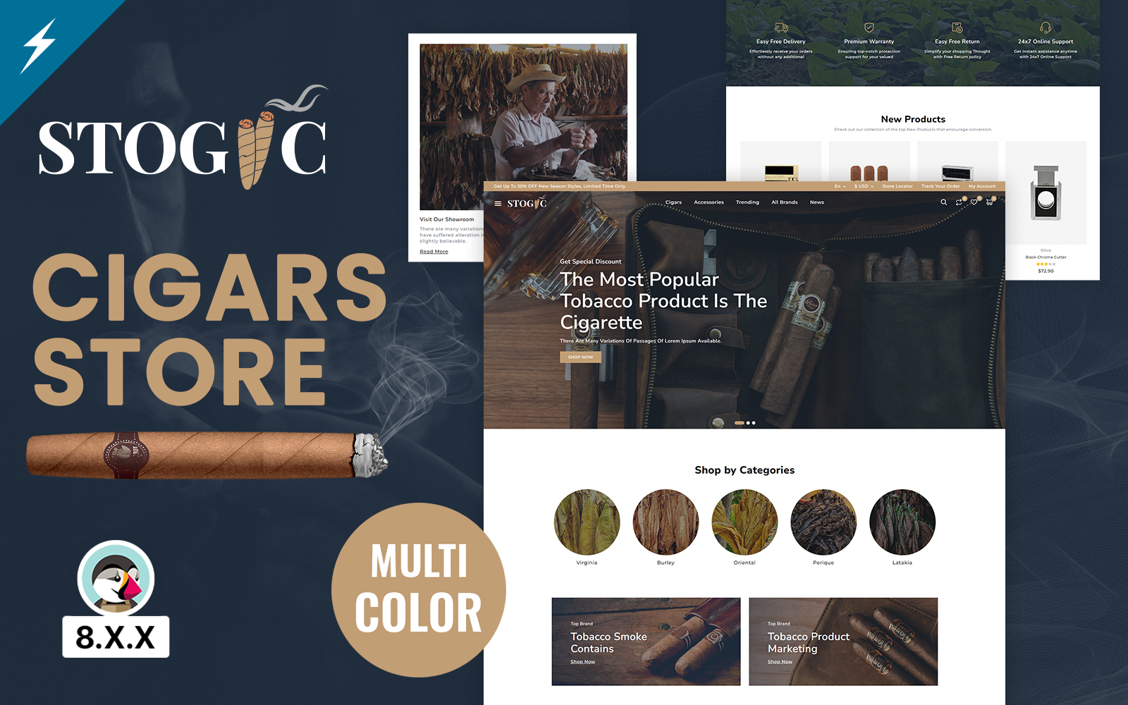 Stogic - Cigar and Tobacco Store PrestaShop Theme