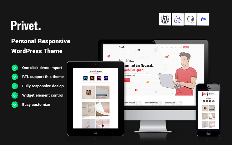 Privet - Personal Responsive WordPress Theme