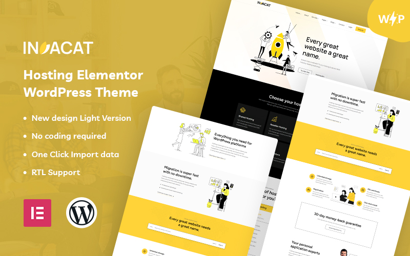 Invacat - Hosting Elementor WordPress Theme