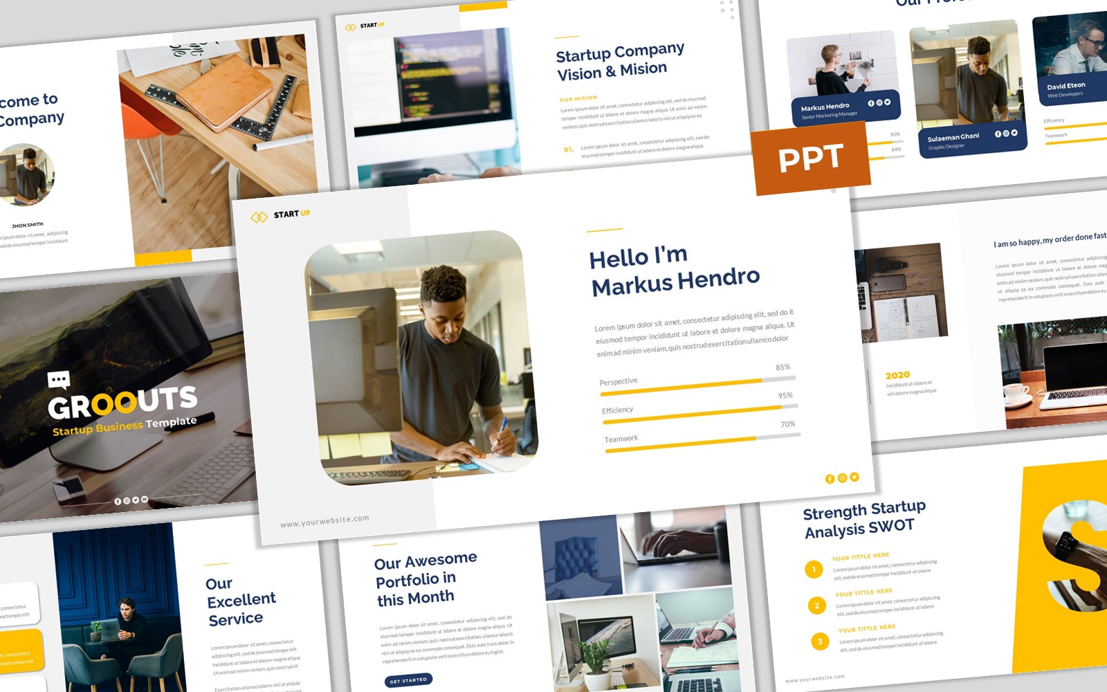 Groouts - Start Up Business PowerPoint Template