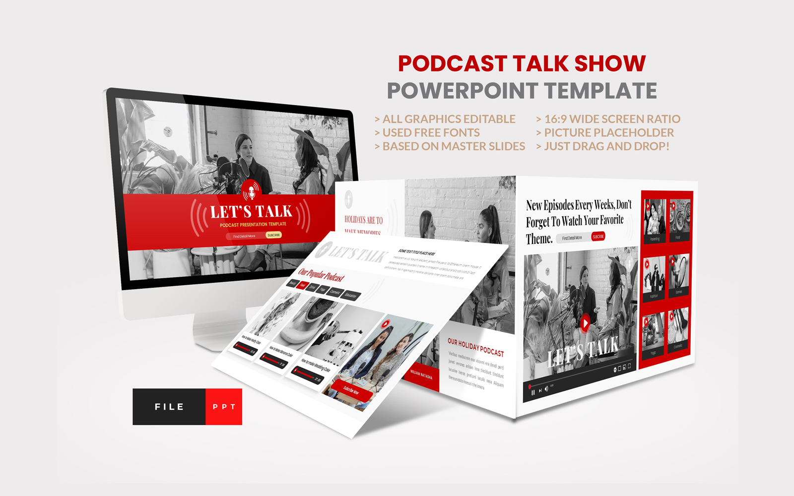 Podcast Talk show powerpoint Template