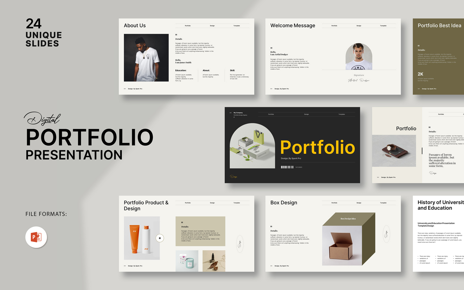 Portfolio PowerPoint Template Design