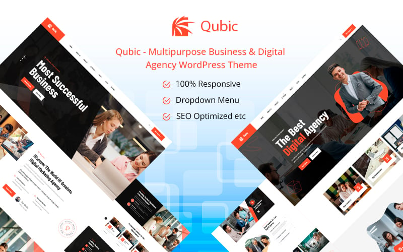 Qubic - Multipurpose Business & Digital Agency WordPress Theme