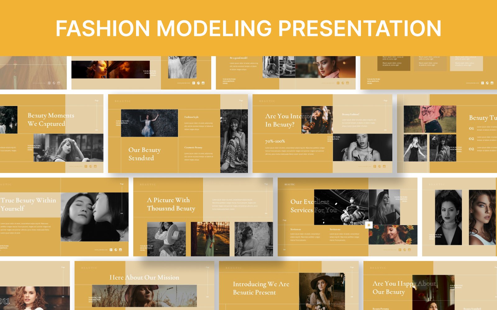 Fashion Modeling Powerpoint Presentation Template