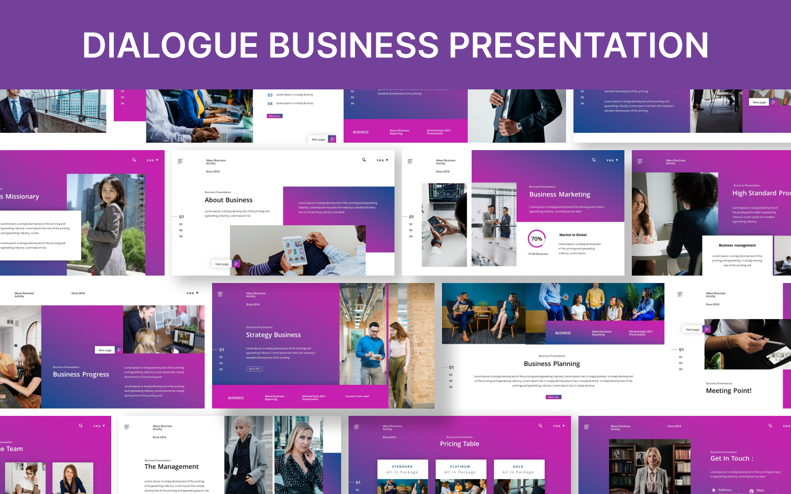 Dialogue Business Powerpoint Presentation Template