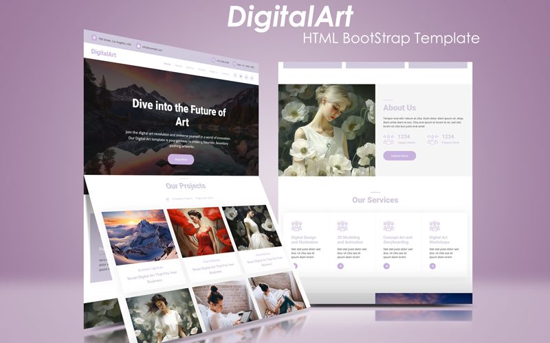 DigitalArt Bootstrap HTML Template