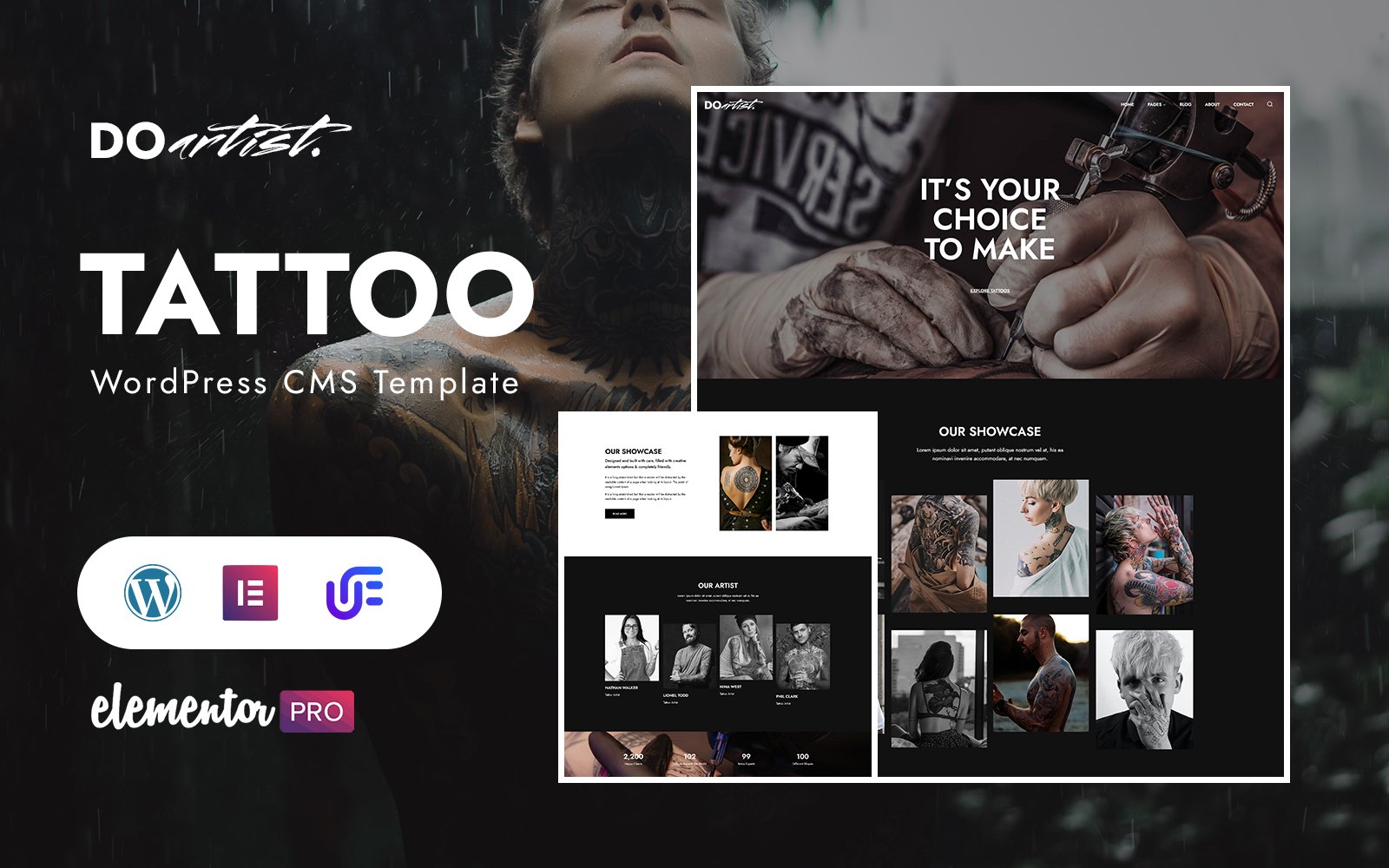 Doartist - Tattoo Artist WordPress Elementor Theme